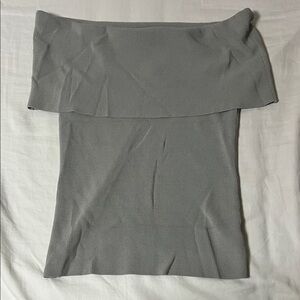 Wilfred Vertou Light Gray Off the Shoulder Sweater